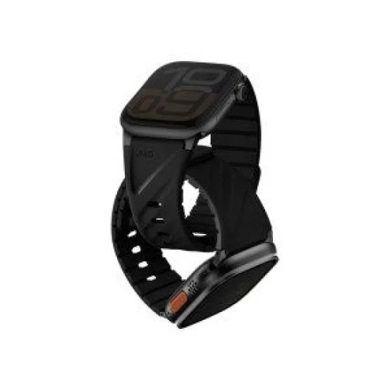 Uniq Fluo Magnetic Apple Watch Strap With Connector Bundle&nbsp;49-40Mm - Midnight Black